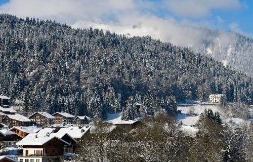 First Time Skiing In Morzine - view over Morzine in winter