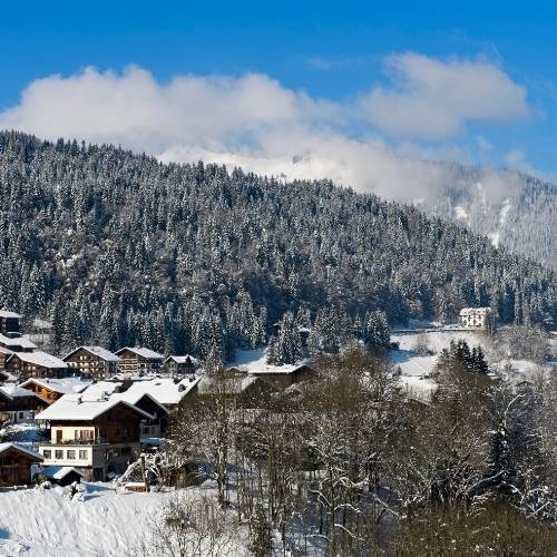 First Time Skiing In Morzine - view over Morzine in winter