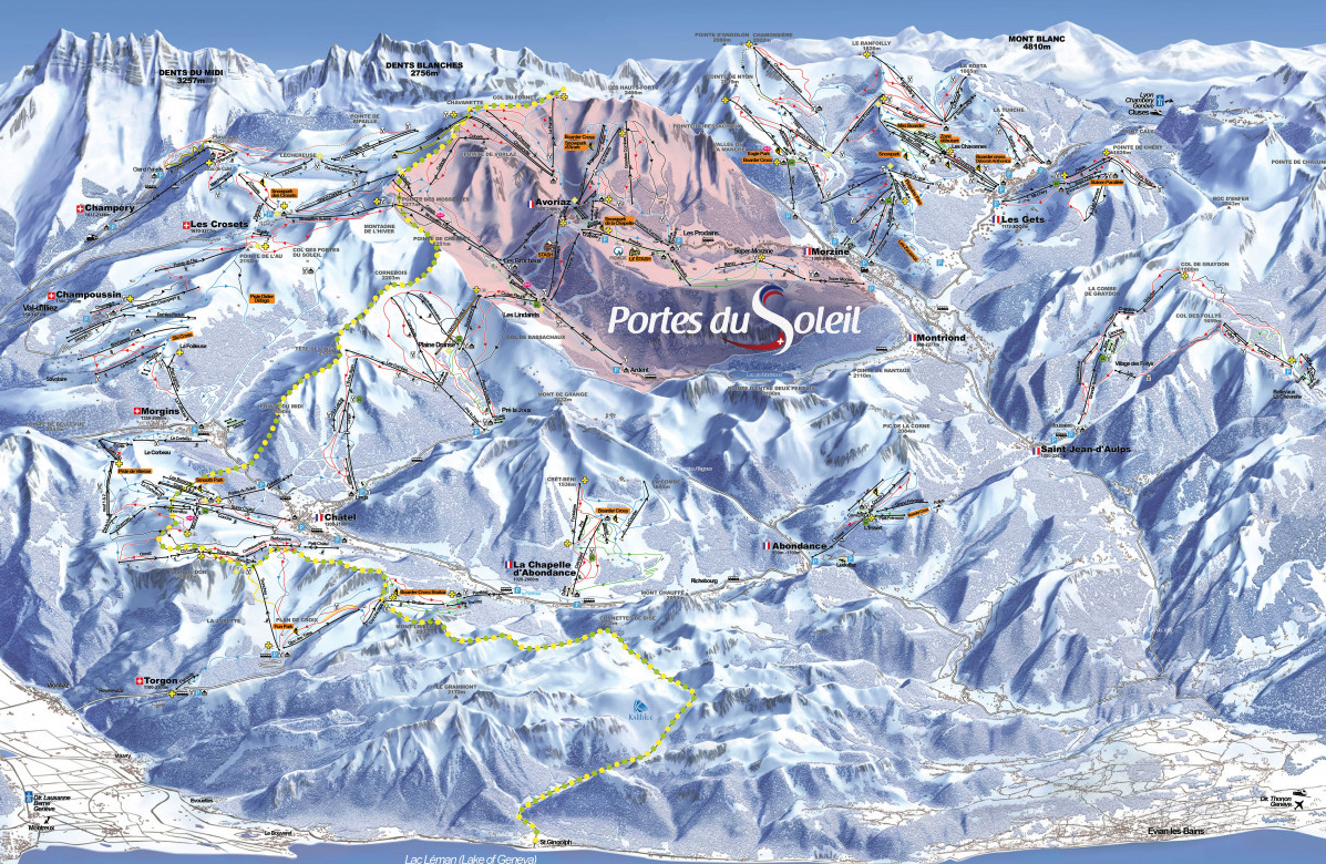 Portes du soleil Circuit- Piste map